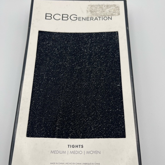 BCBGeneration Black Sparkle Tights Size M in Packaging - Picture 1 of 2
